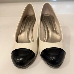 Comfort Plus by Predictions Black and Cream Heels
